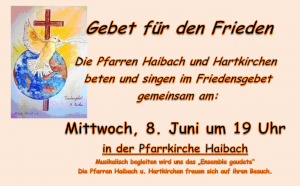 Friedensgebet Hartkirchen Haibach 2016